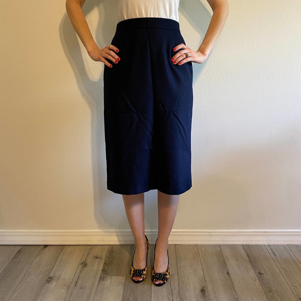 Vintage KORET Wool Navy Skirt